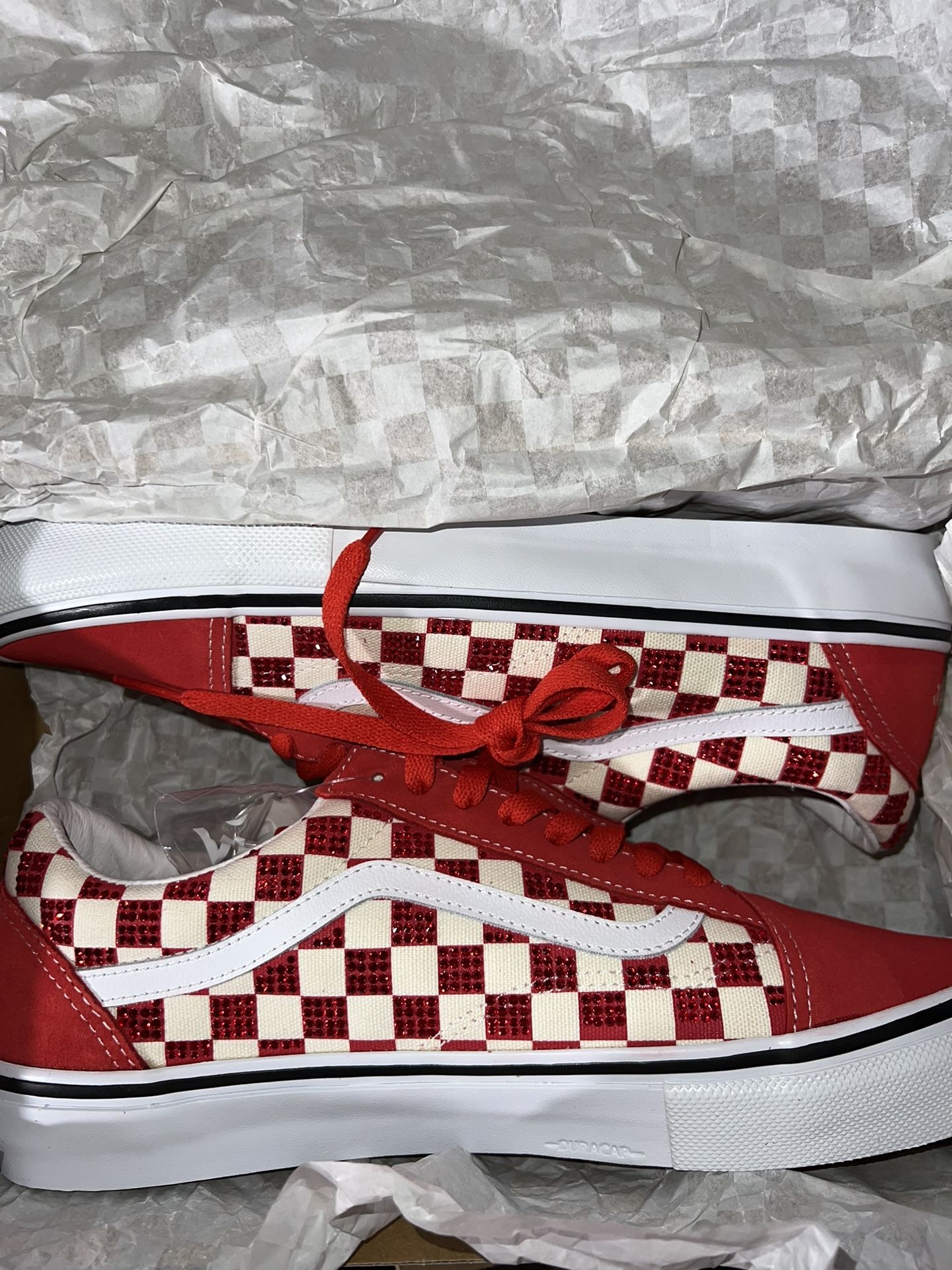 Supreme Vans Swarovski Red