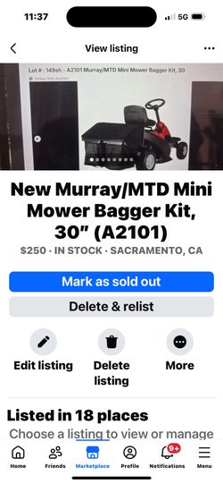 New Lawn Mower Baggers(half Off Listed Price In Photos) No Price Negotiations. 