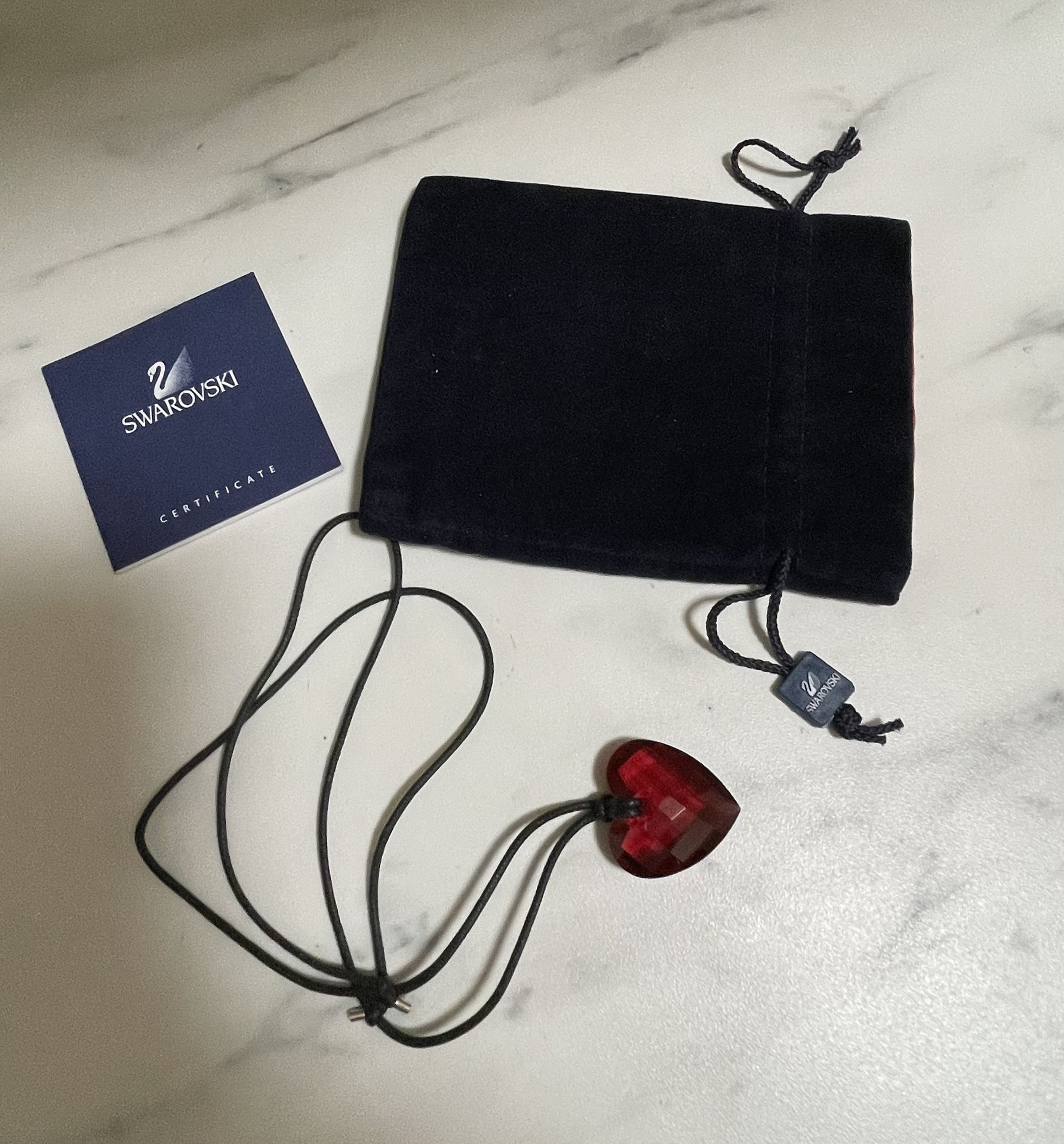 Swarovski Deep Red Heart Pendant Necklace