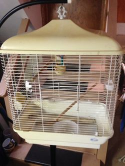 Bird cage with stand