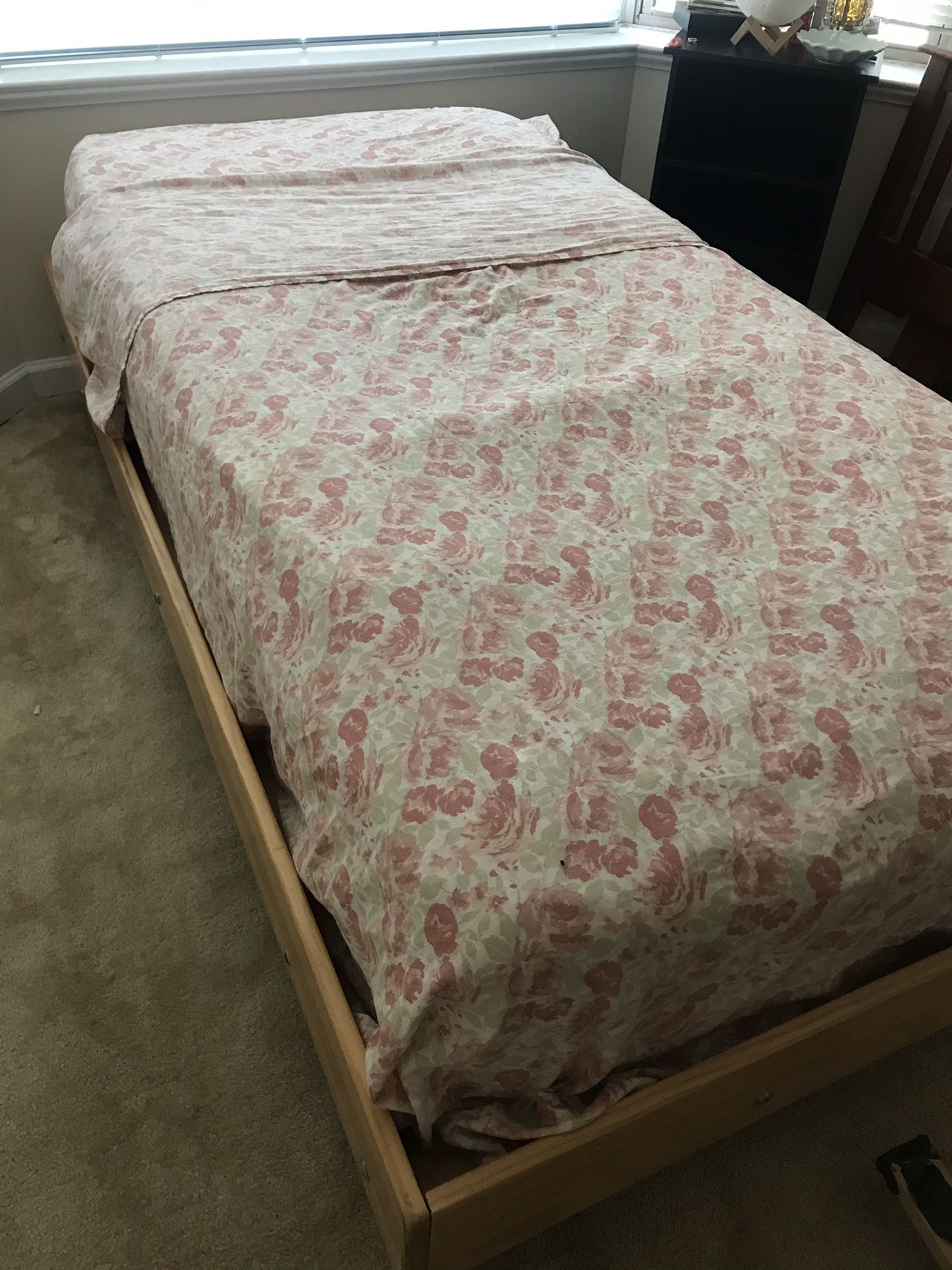 Twin bed frame & mattress