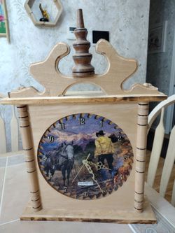 Hand made western clock.