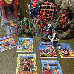 Original 80’s Mattel Masters Of The Universe He-Man Hordak & The Evil Horde (5 figures, 2 play-sets, 6 mini-comics) Complete!!