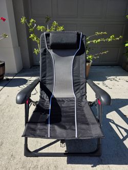 Outdoor Foldable Beach Chair with Adjustable Backrest