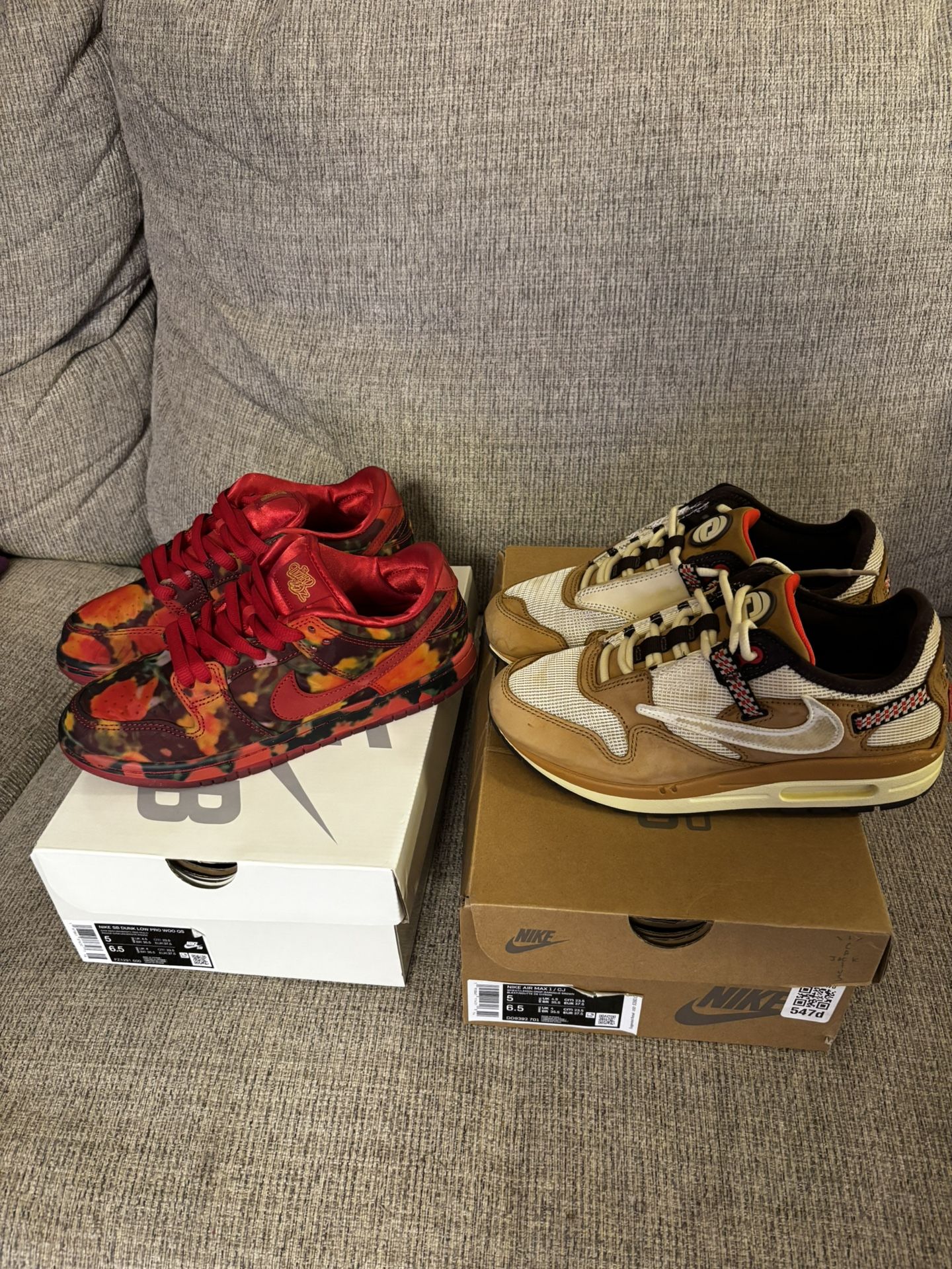 Nike SB And Travis Scott Air Max Size 5