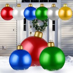 10 Pieces 32 Inch Giant PVC Inflatable Christmas Decorated Ball