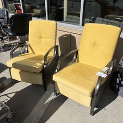 Outdoor Yellow Reclining Patio Chairs (in Store) 