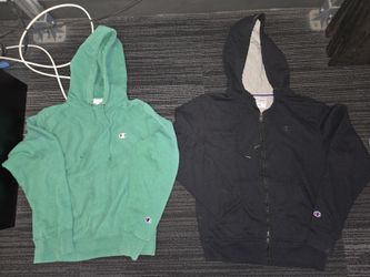 2 Small Champion Hooded Sweatshirts