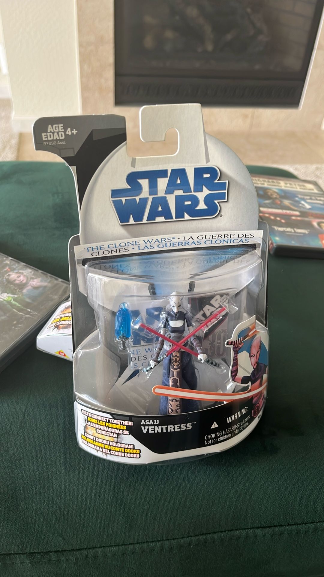 Star Wars Clone Wars 2008 "Asajj Ventress Action Figure No. 15" Hasbro NEW