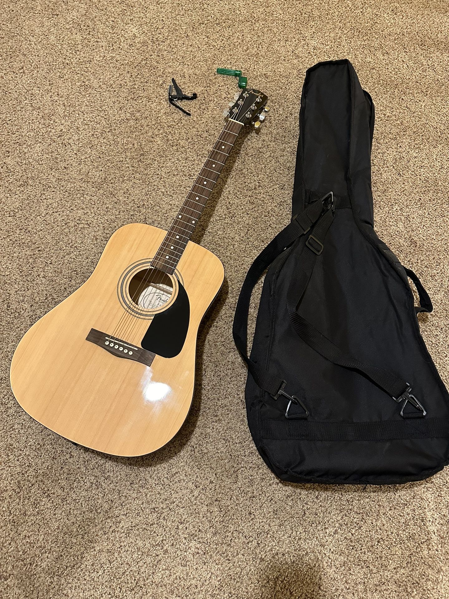 Fender Acoustic Guitar + Gear