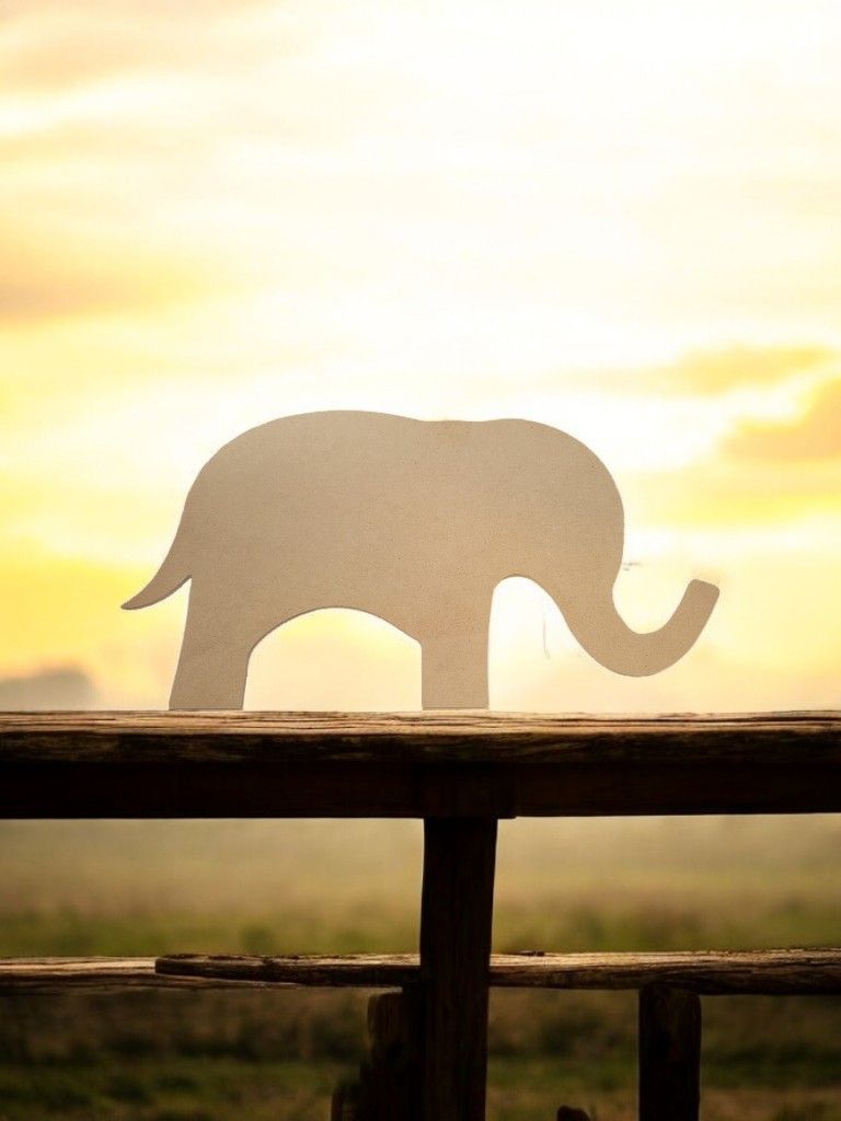 DIY Wood Decor, Elephant 