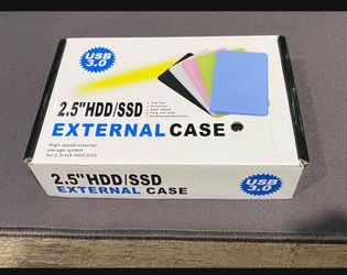 External Hard Drive Enclosure USB 3.0 Box Cable And Carry Bag NEW