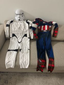 Size 10-12Stormtrooper and Captain America Kids Costumes
