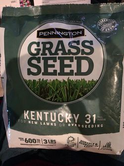 New!!! 3 lb Unopened  Bag  of Kentucky Tall Fescue! (Purchased in April and  not using)