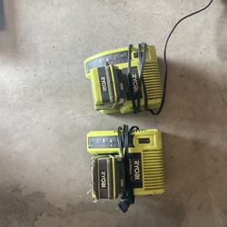 24volt Ryobi Batteries and chargers!!