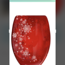 Red toilet seat with slow closing, Christmas toilet seat, silent closing, easy to install