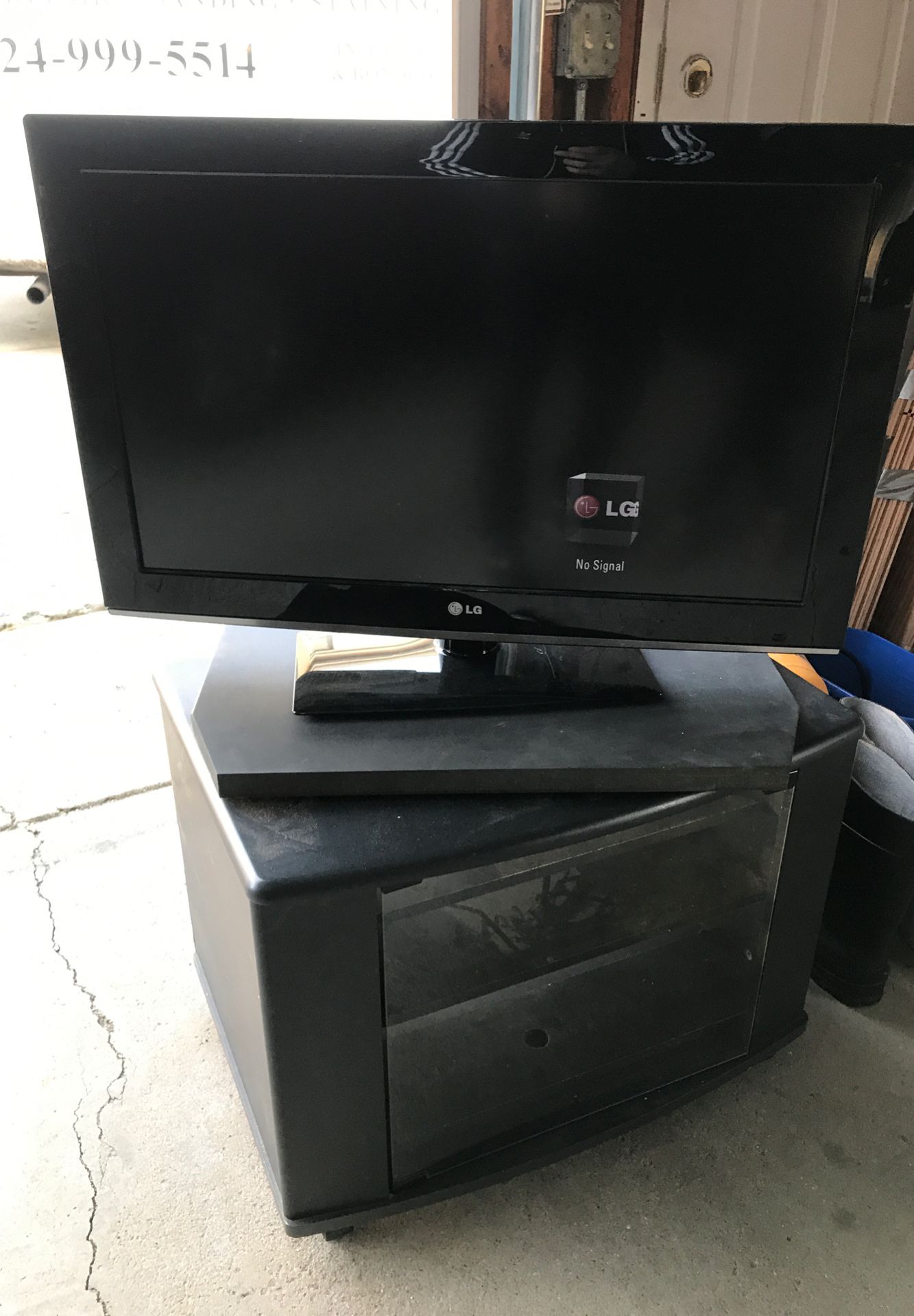 LG tv and tv stand