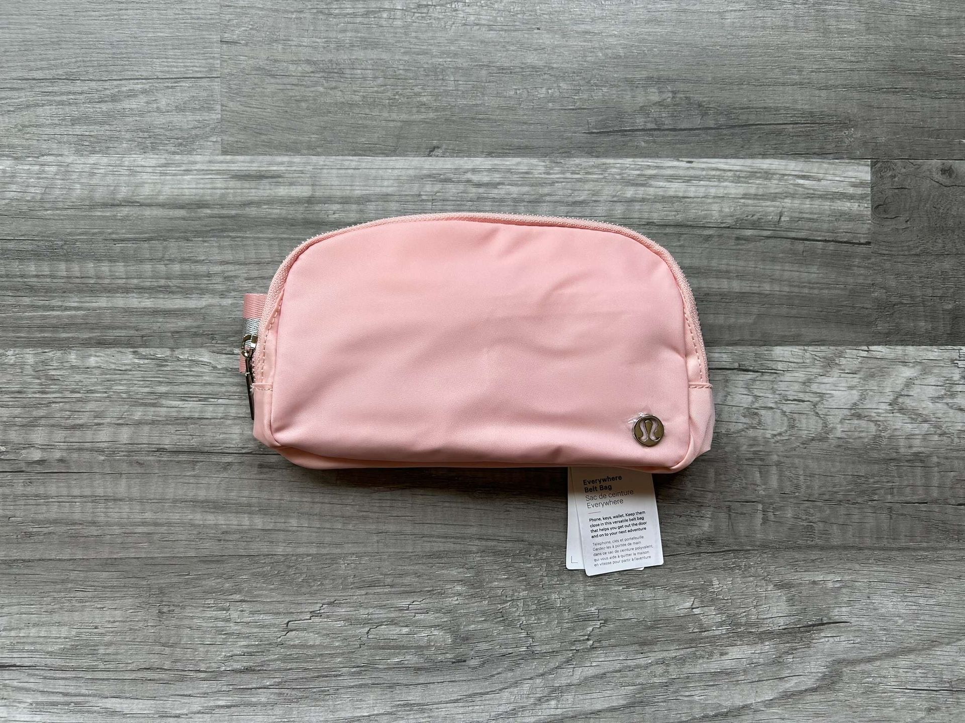 Lululemon Everywhere Belt Bag Pink Wordmark New With Tags 1L