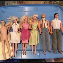 Vintage Mattel Barbie And Ken Dolls Bundle 
