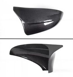 Brand New 2014-2020 LEXUS IS200 IS300 IS350 IS250 M HORN STYLE REAL CARBON FIBER SIDE MIRROR COVER CAP
