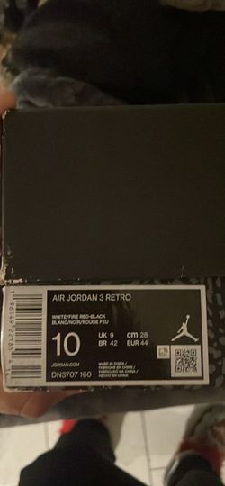 Jordan 3’s ( white / red )