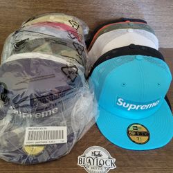 Supreme Box Logo New Era Fitted Hats Ss23 Ss24