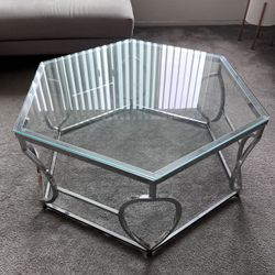 Glass Hexagon Table