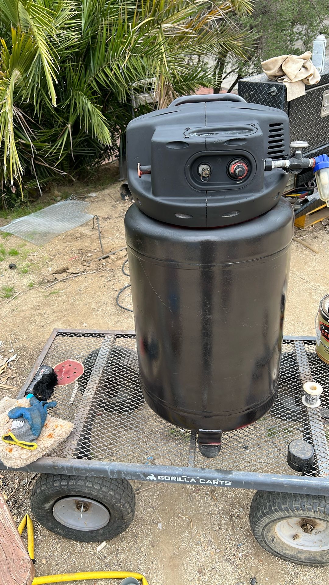 33 gallon husky air compressor with moisture filter works great make offer