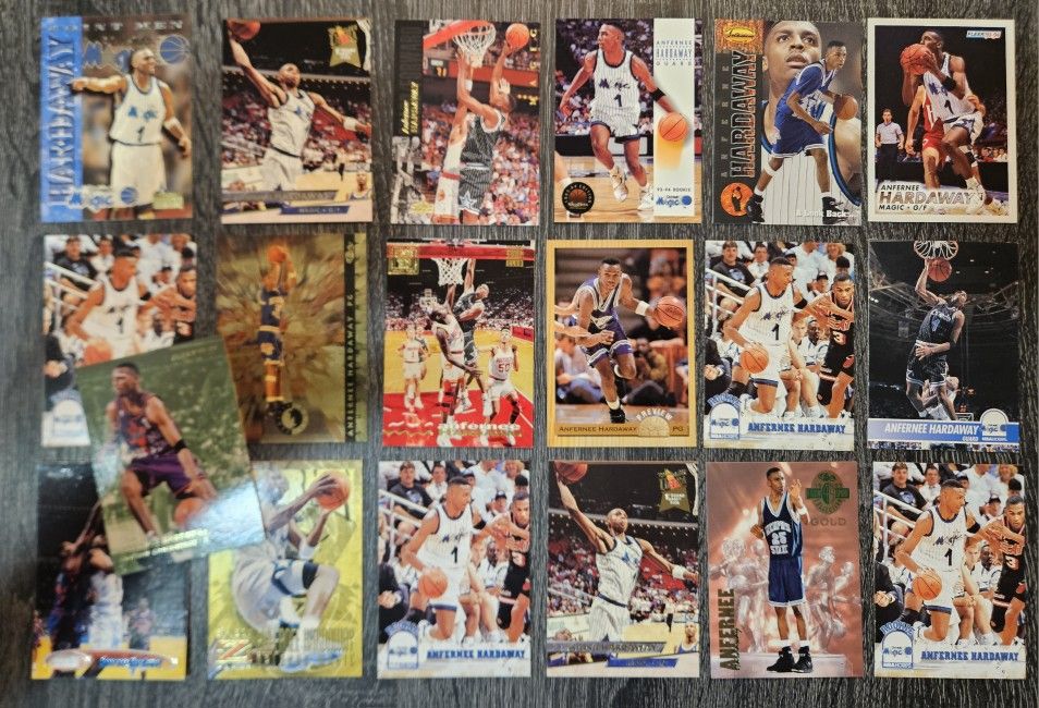 (19) All Different Anfernee Penny Hardaway Rookie Basketball Card RC Lot Orlando Magic Memphis