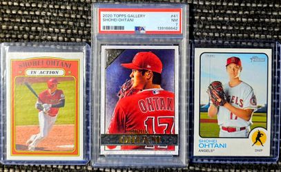 Shohei Ohtani Baseball Card Lot of 3 + 2 free Custom cards