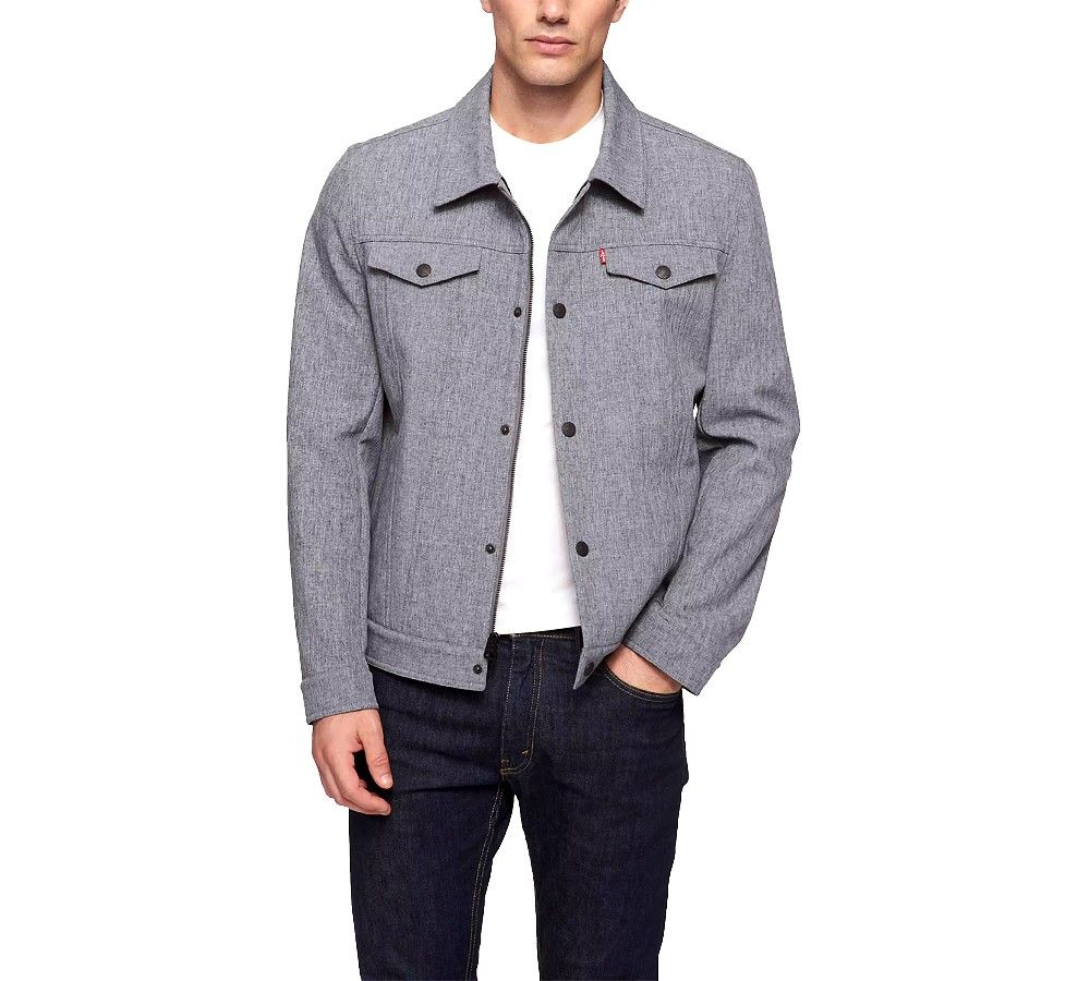 Levi's Levi Strauss & Co Men's Down Collar Trucker Jacket - Grey, 2XL