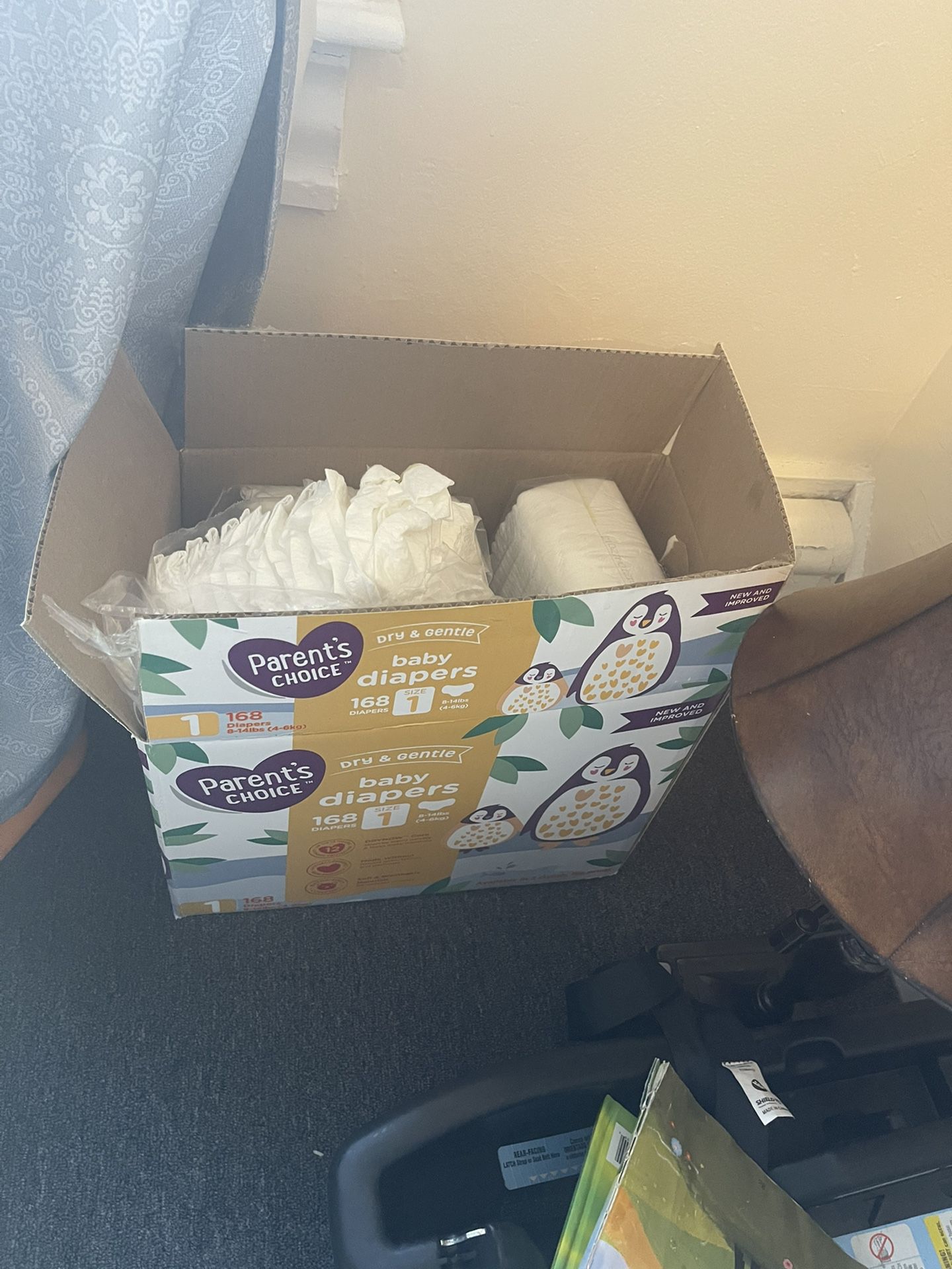 4 Box’s Of Diapers Size 1 