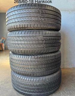 Set 265-60-18 Hankook con el 80% de vida.
