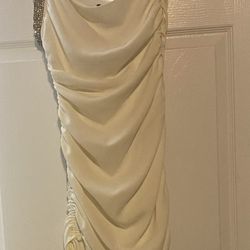 New Forever 21 Beautiful Ivory/Silver Party Dress Size Small 