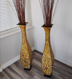 Tall vase pair