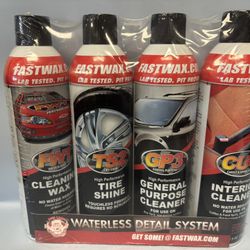 Fast Wax FW1 Detail Kit 4 Pack Waterless Car Wash & Wax 