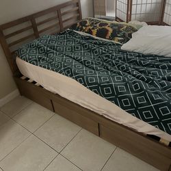 Queen/Full Wooden Bed Frame Only