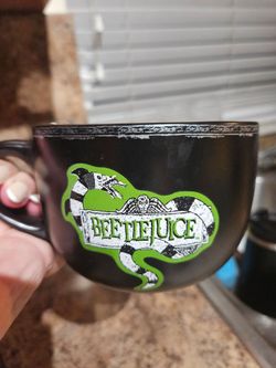 Beetlejuice Black Ceramic Coffee Mug