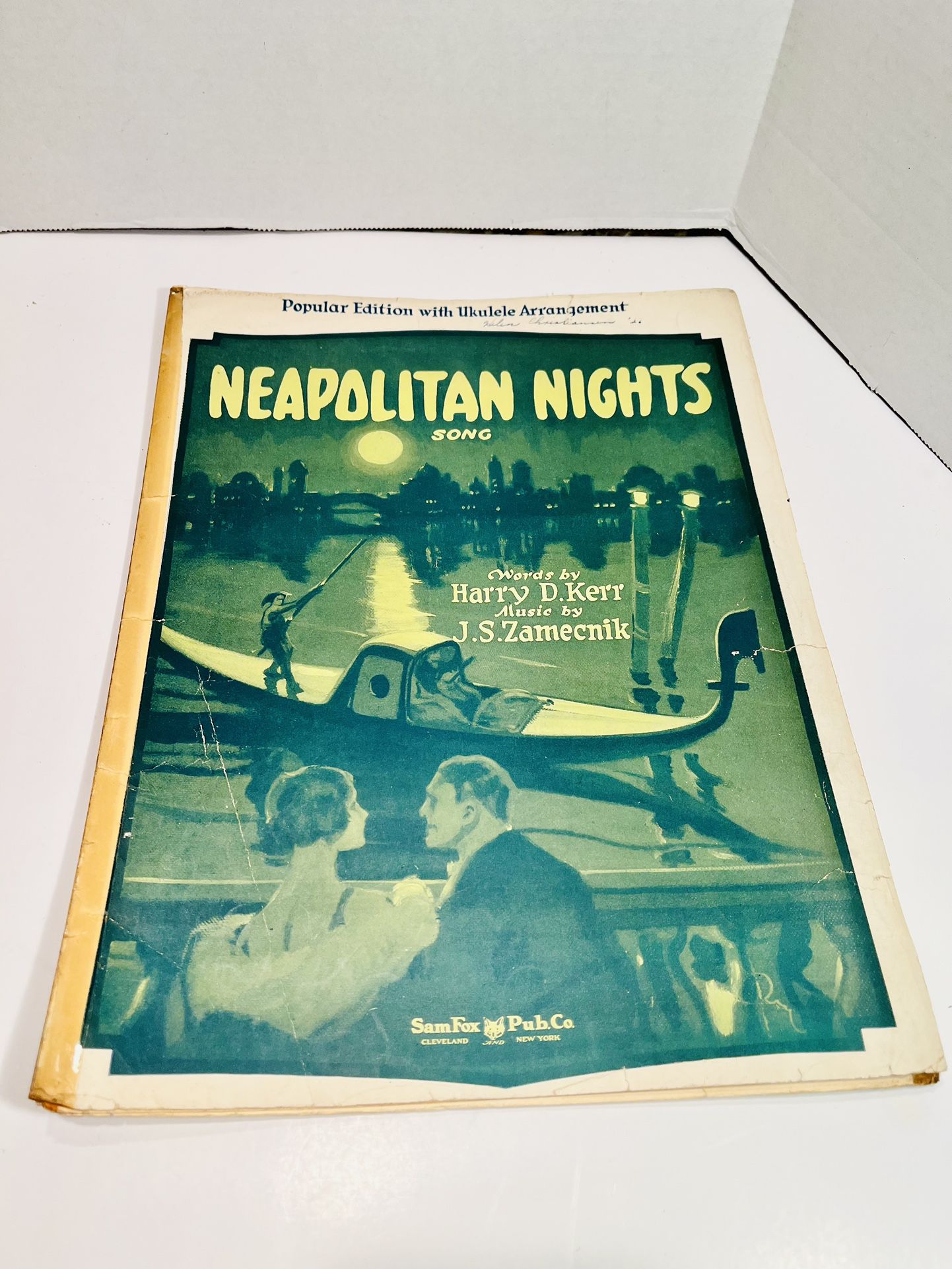 Neapolitan Nights Sheet Music J. S. Zamecnik Harry Kerr 1926 Popular Edition