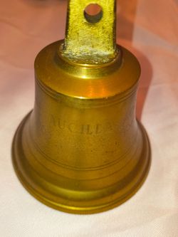 Vintage Brass Bell: USS AUCILLA AO-56:  with Engraving