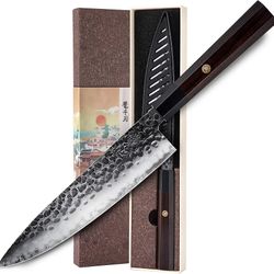 White Damascus Steel Japanese Gyoto Chef Knife 