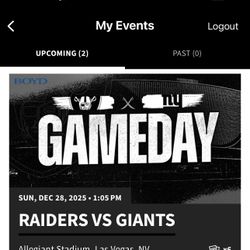 Raiders Vs. Giants