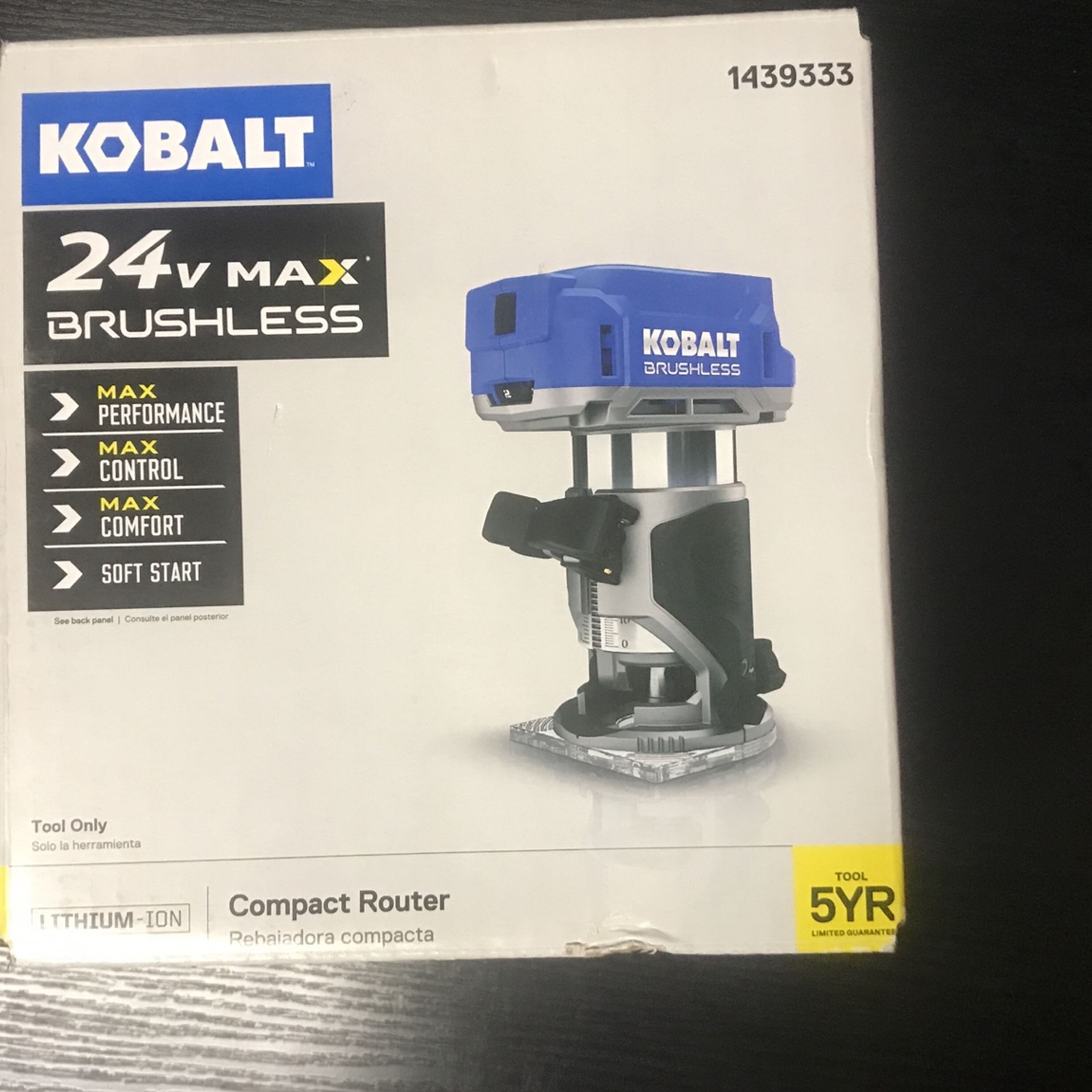 Kobalt 1/4-in Variable Brushless Trim Router