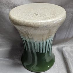 Glazed Ceramic Accent Table Green Threshold
