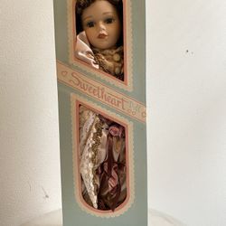 Collectible Porcelain Doll With Certificate And Box