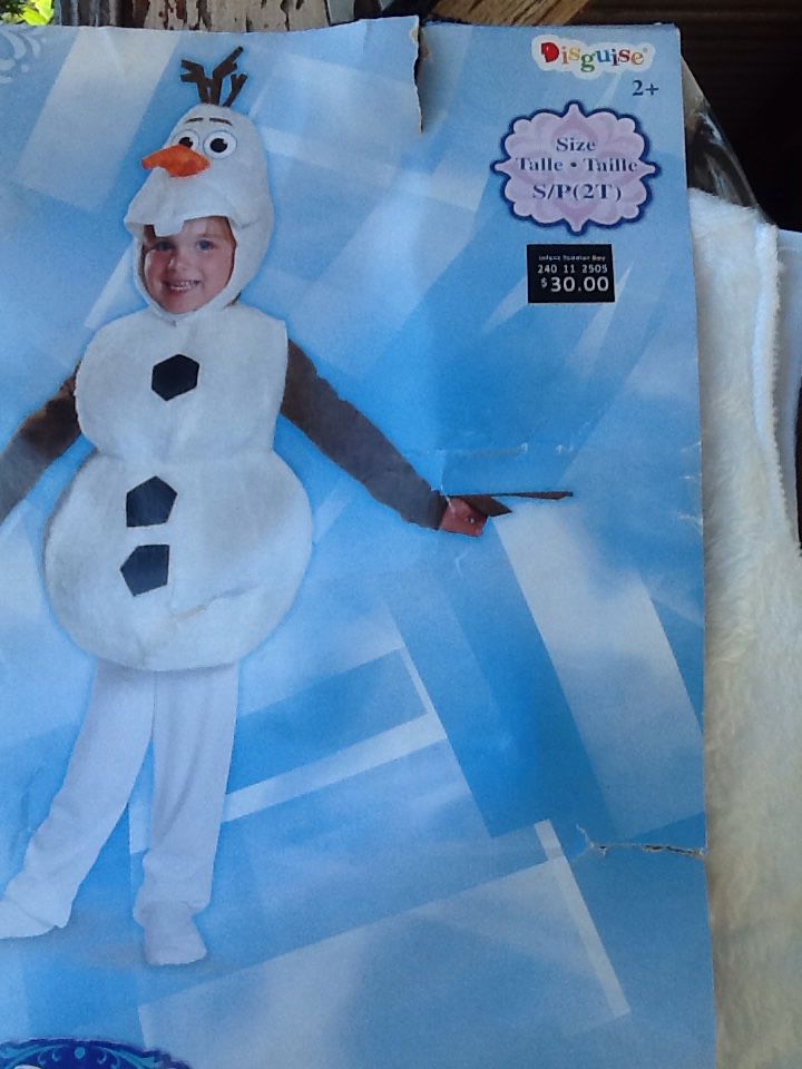 New with tags size 2t Olaf Halloween costume