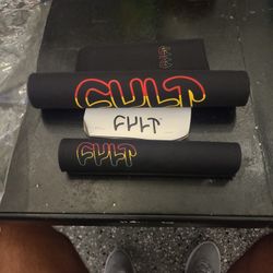 cult rasta bmx pad set
