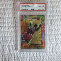 1993 Topps Finest Michael Jordan PSA 8