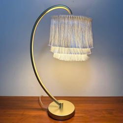 Gold Arched Fringe Table Lamp