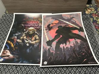 2014 TMNT Leonardo & Raphael Posters